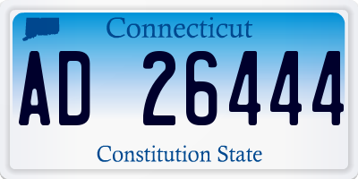 CT license plate AD26444