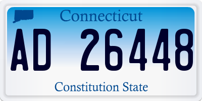 CT license plate AD26448