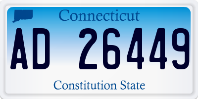 CT license plate AD26449