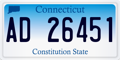 CT license plate AD26451