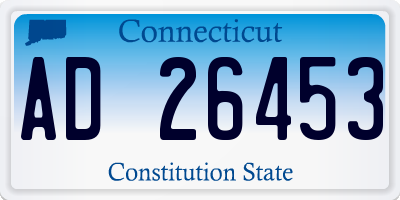 CT license plate AD26453