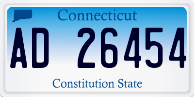 CT license plate AD26454