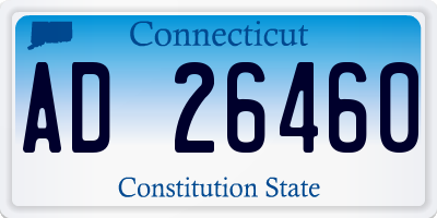 CT license plate AD26460