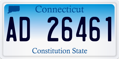 CT license plate AD26461