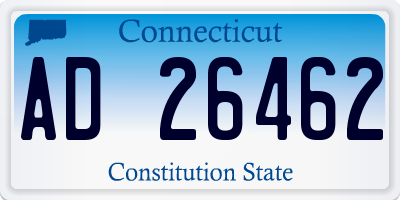 CT license plate AD26462