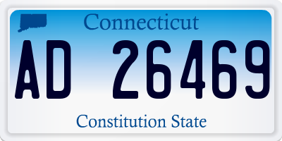 CT license plate AD26469