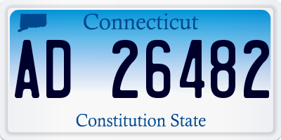CT license plate AD26482