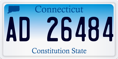 CT license plate AD26484