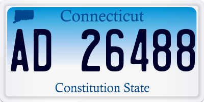 CT license plate AD26488