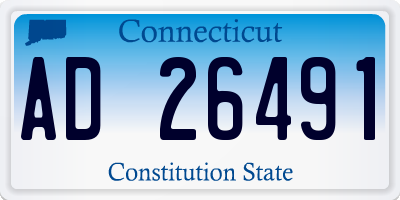 CT license plate AD26491