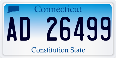 CT license plate AD26499