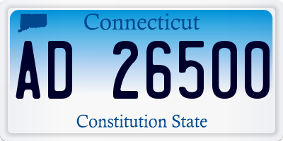 CT license plate AD26500