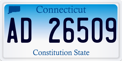CT license plate AD26509