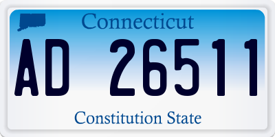 CT license plate AD26511