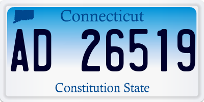CT license plate AD26519