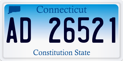 CT license plate AD26521