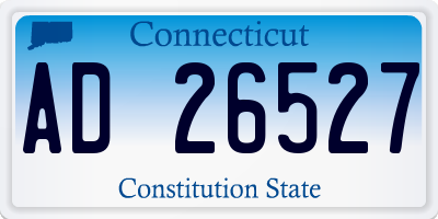 CT license plate AD26527