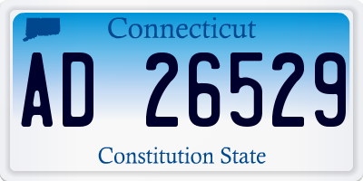 CT license plate AD26529