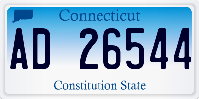 CT license plate AD26544