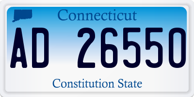 CT license plate AD26550
