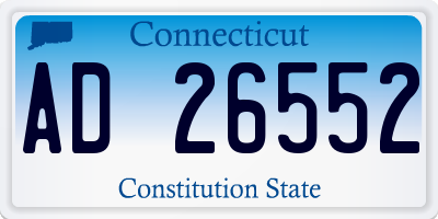 CT license plate AD26552