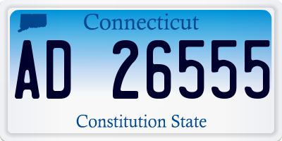 CT license plate AD26555
