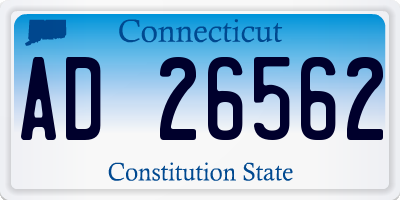 CT license plate AD26562