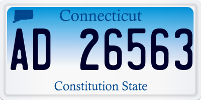 CT license plate AD26563