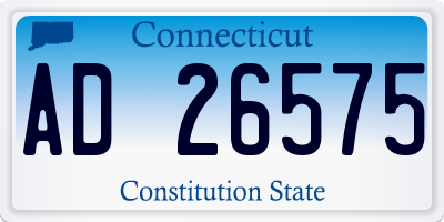 CT license plate AD26575