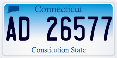 CT license plate AD26577