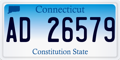 CT license plate AD26579