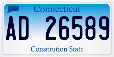 CT license plate AD26589