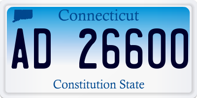 CT license plate AD26600