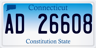 CT license plate AD26608