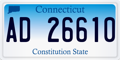 CT license plate AD26610