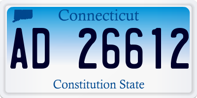 CT license plate AD26612