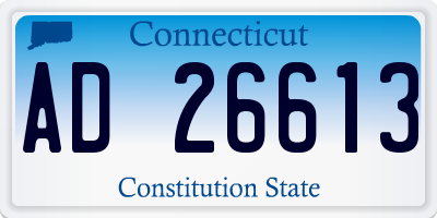 CT license plate AD26613