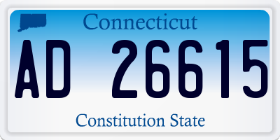 CT license plate AD26615