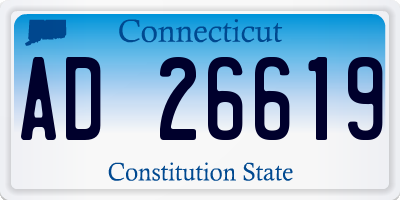 CT license plate AD26619