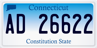 CT license plate AD26622