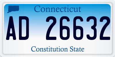 CT license plate AD26632