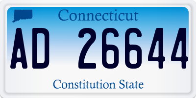 CT license plate AD26644