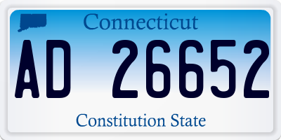 CT license plate AD26652