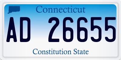 CT license plate AD26655