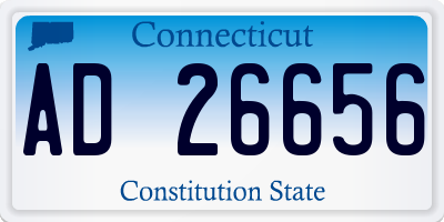 CT license plate AD26656