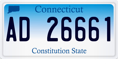CT license plate AD26661