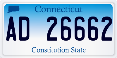 CT license plate AD26662