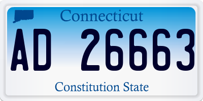 CT license plate AD26663