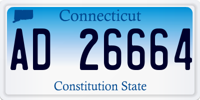 CT license plate AD26664