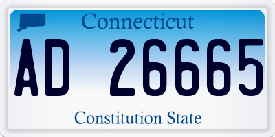 CT license plate AD26665